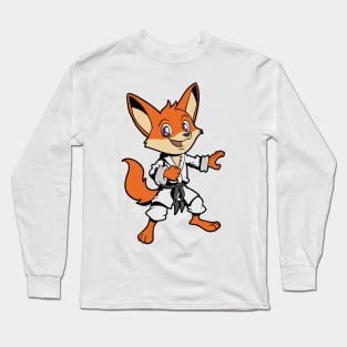 Comic fox does karate Long Sleeve T-Shirt